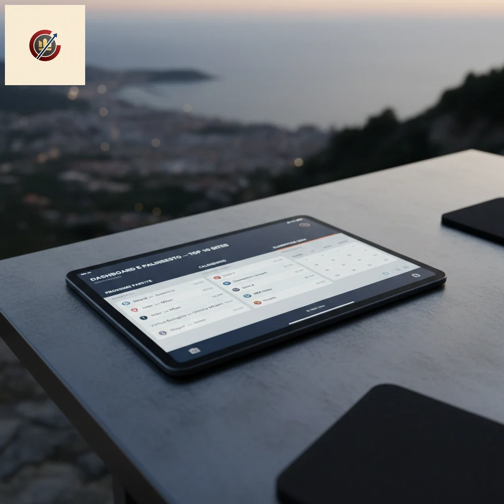 Schermata della dashboard con eventi sportivi e quote principali